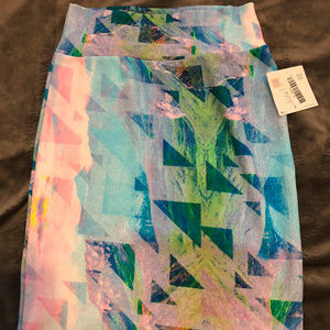 White & Multi Colored Cassie Skirt- Size Med